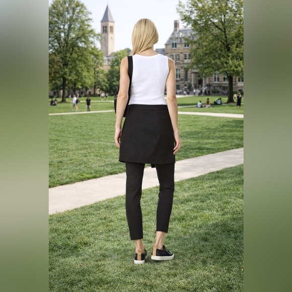 DKNY PURE WOOL-BLEND SKIRT PANT - Picture 2 of 5